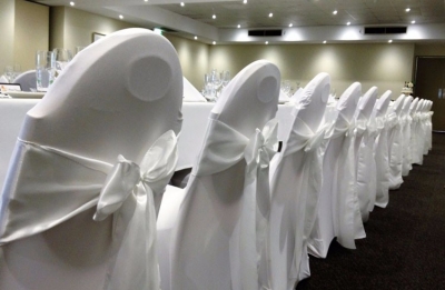 White satin sashes
