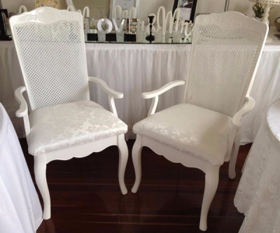 Bride & Groom Chairs $132.00 pair (not for DIY hire)