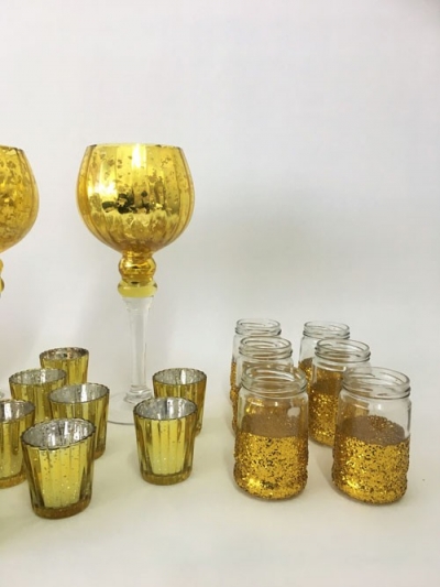 Assorted gold vases P.O.A.
