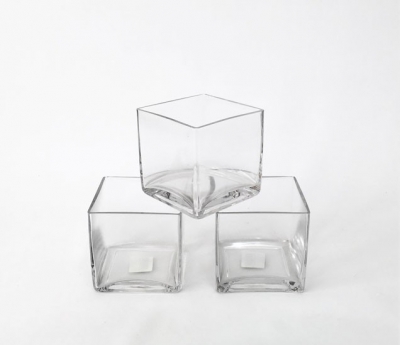 Square glass vase 12cm x 12cm $7.70 each