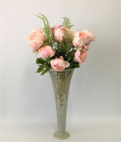 Gold mosaic vase 60cm tall $16.50 each (flowers not included)