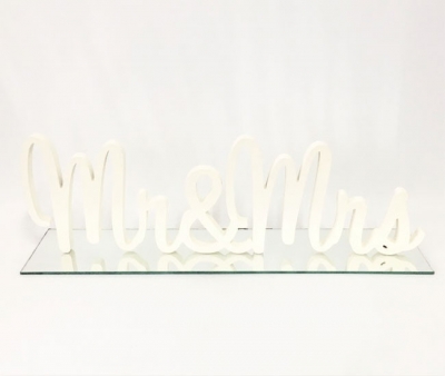 Mr & Mrs sign (mirror not included) 80cm x 20cm $27.50 each