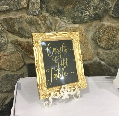 Gold frames with stands