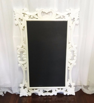 Ornate white wooden frame mirror or blackboard 80cm x 1.42m $44.00 each (not for DIY)