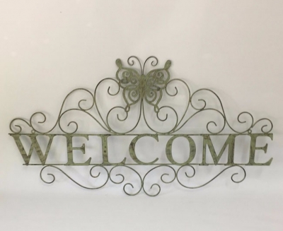 Metal Welcome sign 80cm x 40cm $11.00 each