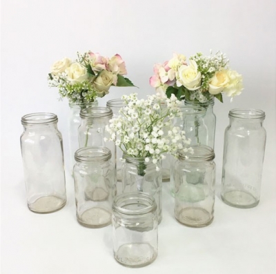 Assorted glass vases P.O.A.