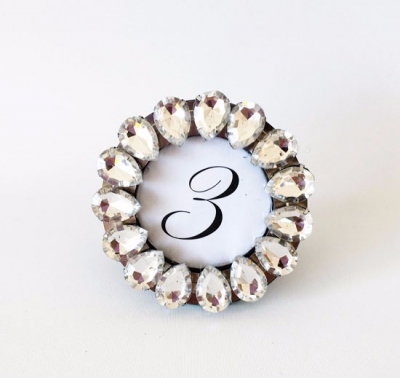 Table Number small round diamonte 1-12 $3.30 each