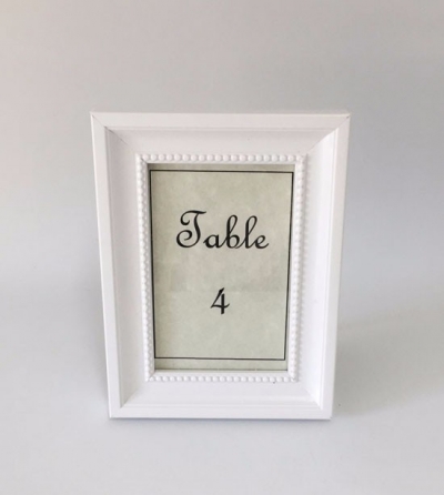 Table Number plain heavy white 20cm x 15cm 1-10 -$3.30 each
