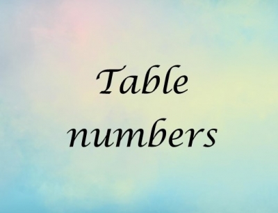 Table numbers (2)