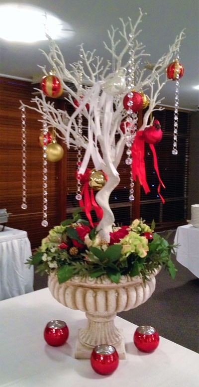 White christmas tree in urn $93.50