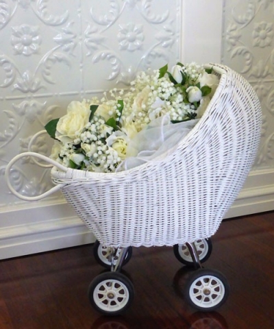 Vintage Doll Pram Card Box for Baby Shower $38.50