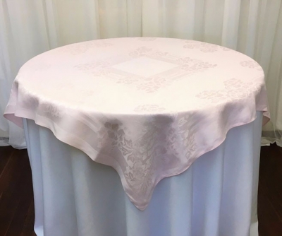 Vintage pink damask tablecloth $13.20 each - 1 available