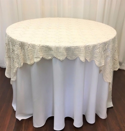 Vintage cream crochet tablecloth small $22.00 - 1 available