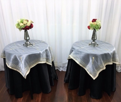 Beaded organza tablecloth small $7.70 each