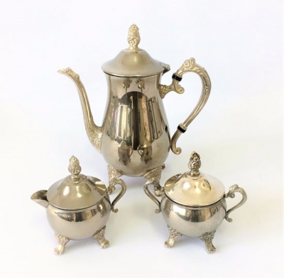 Vintage silver tea set $38.40 set