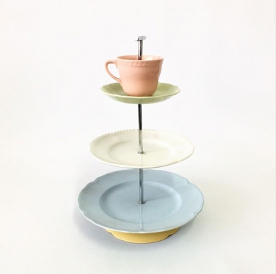 Vintage 3 tier cake plate