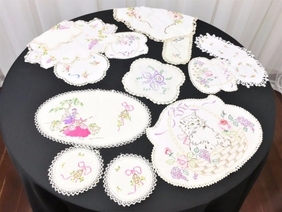 Large selection of vintage doileys POA