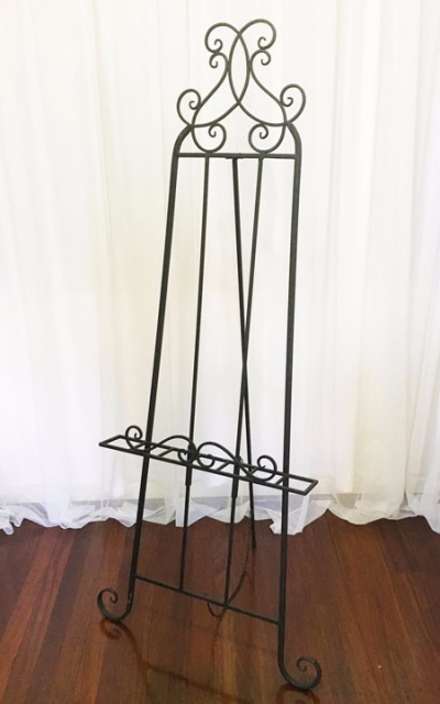 Black metal easel $44.00 each