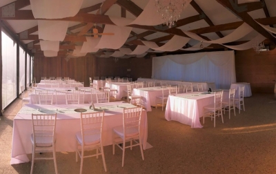 Ceiling drapes - St Aidans Winery