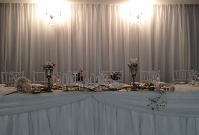 Backdrop with Chandeliers