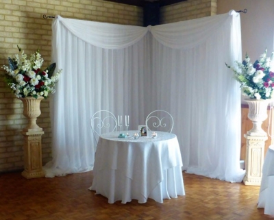 Corner backdrop